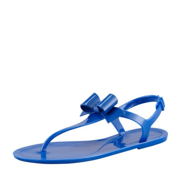 blue jelly sandals